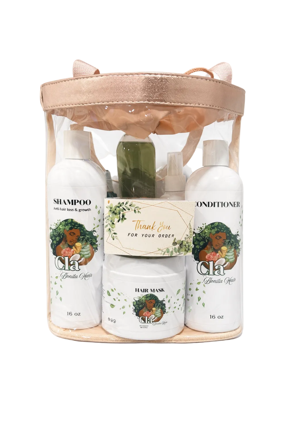 Bag Kit Shampoo + Conditioner + Mask + Naturel Oil + Spray + Vaselina