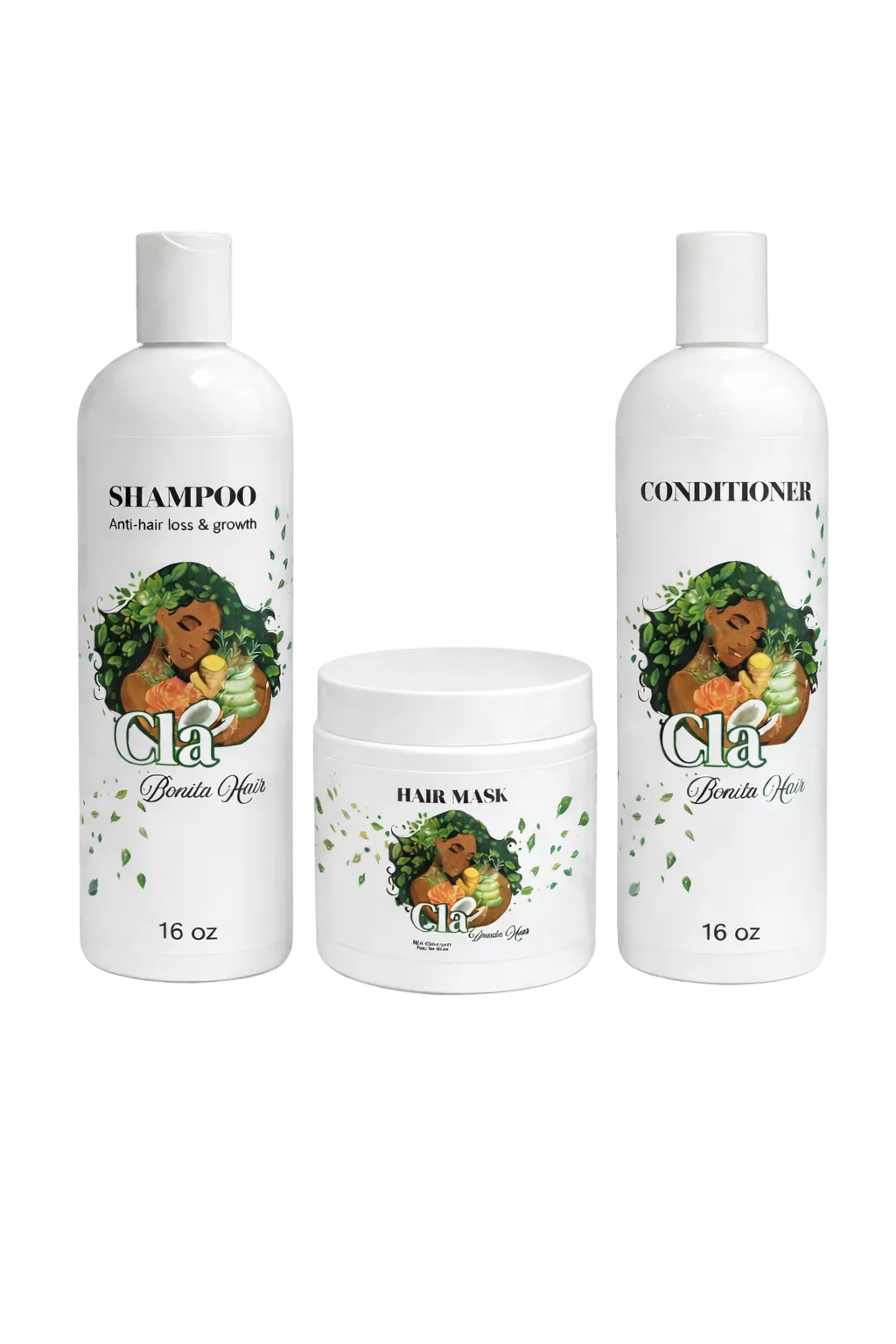 Shampoo + Hair mask + Conditioner 16 oz